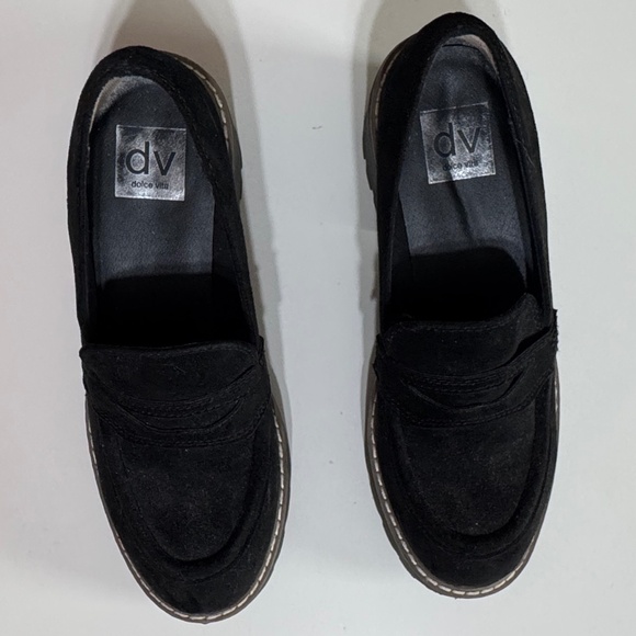 Dolce Vita Black Suede Loafers - Picture 2 of 14